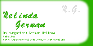 melinda german business card